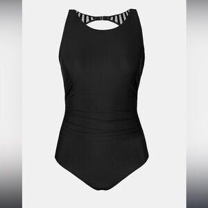 Black Women's One-Piece Swimsuit